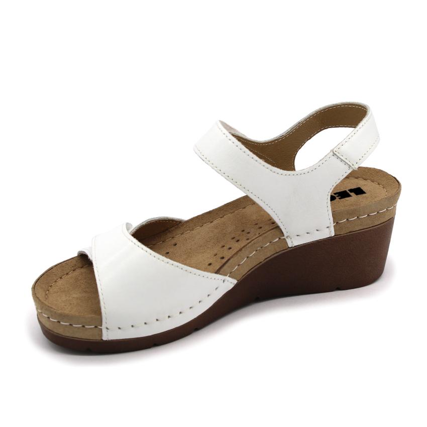 1041 LEON Comfort női bőr szandál