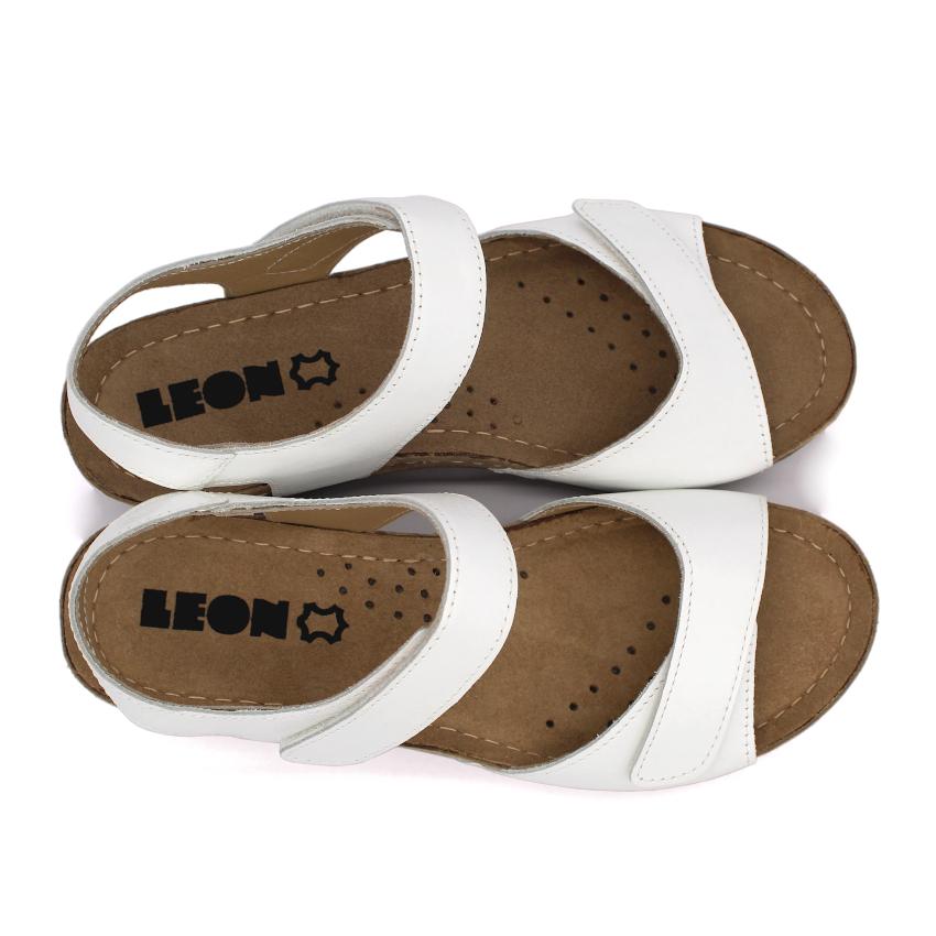 1041 LEON Comfort női bőr szandál