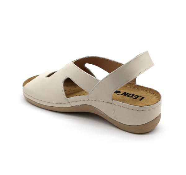 924 LEON Comfort női bőr szandál