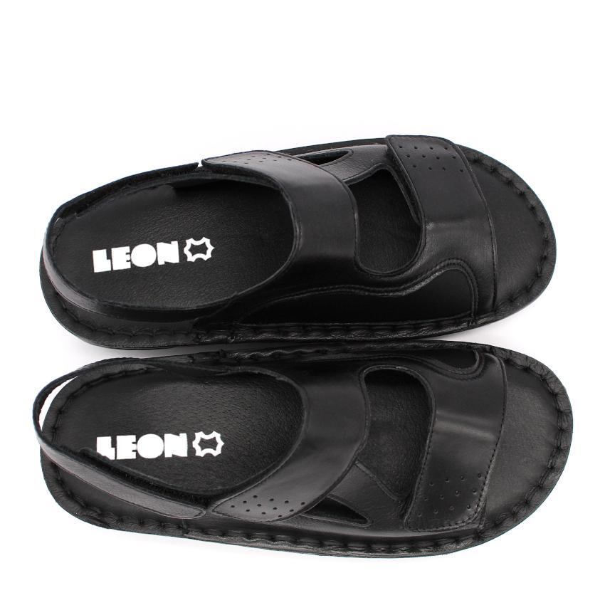 320 LEON Comfort női bőr szandál