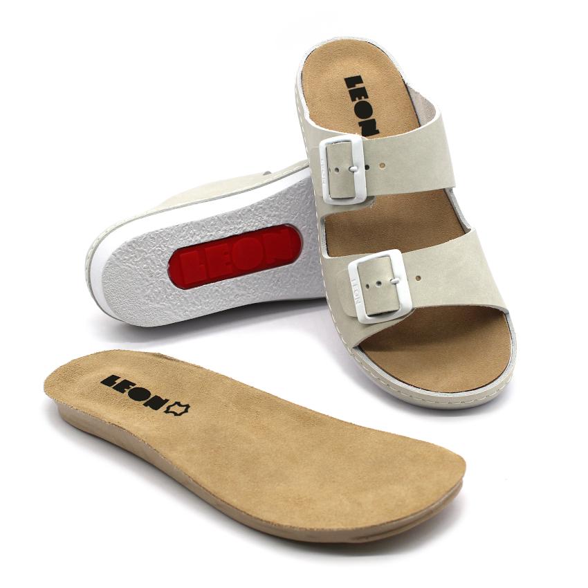5012 LEON Comfort női bőr papucs