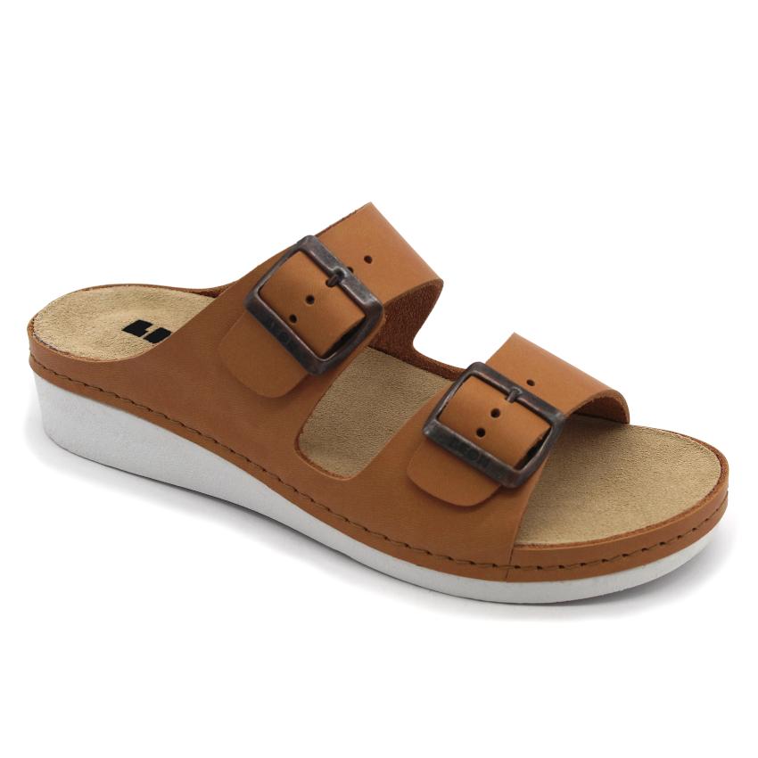 5012 LEON Comfort női bőr papucs