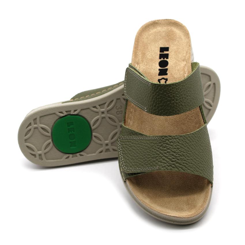 511 LEON Comfort női bőr papucs