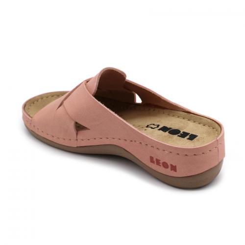 932 LEON Comfort női bőr papucs