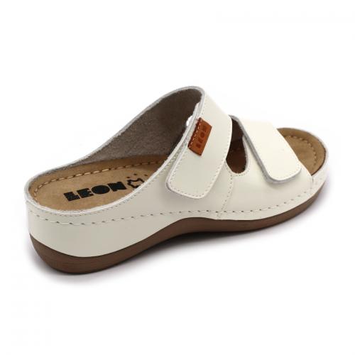 931 LEON Comfort női bőr papucs