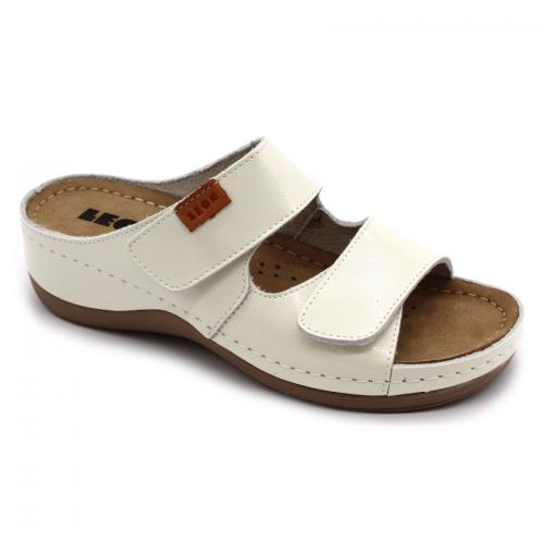931 LEON Comfort női bőr papucs