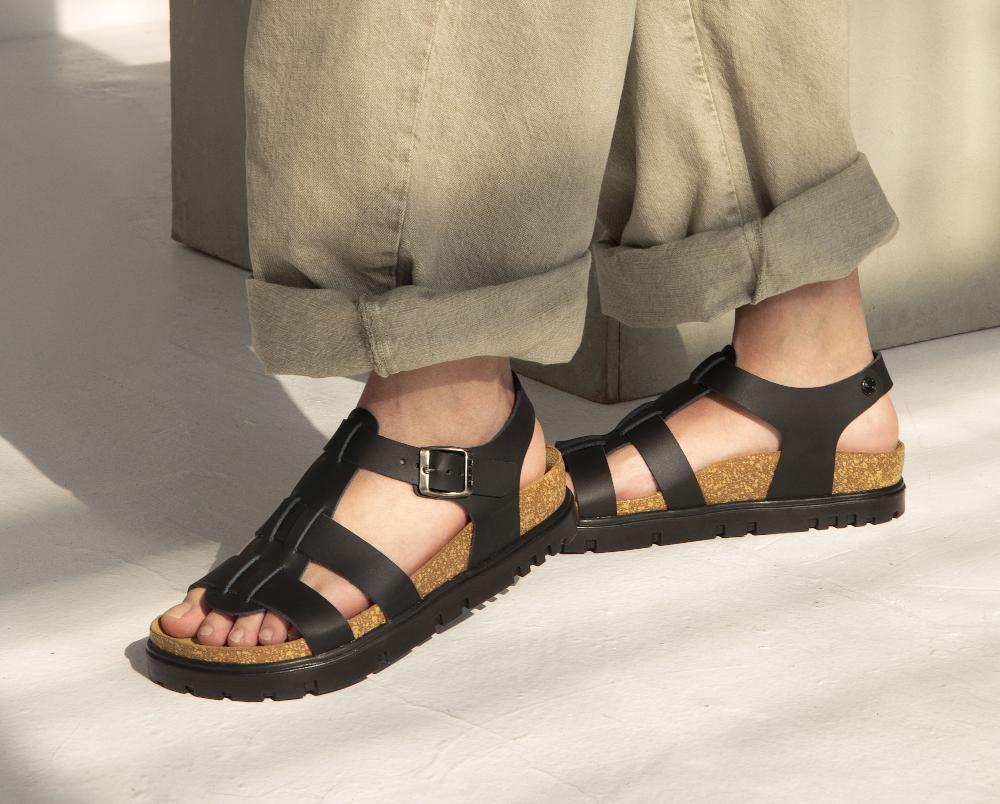 6300 LEON Comfort női bőr szandál