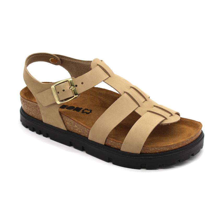 6300 LEON Comfort női bőr szandál