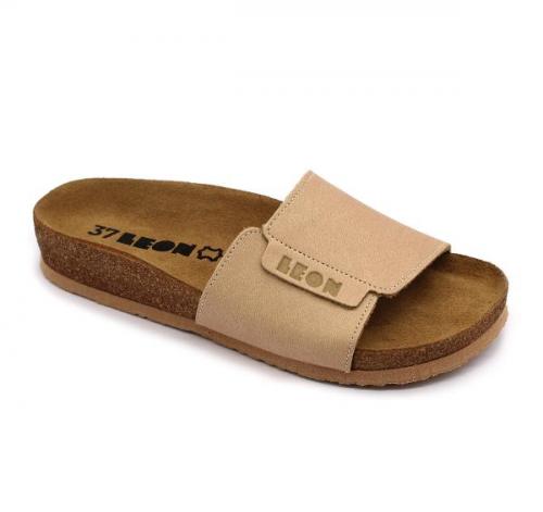 4022 LEON Comfort női bőr papucs
