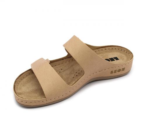954 LEON Comfort női bőr papucs