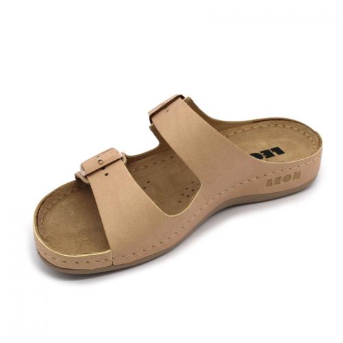 955 LEON Comfort női bőr papucs