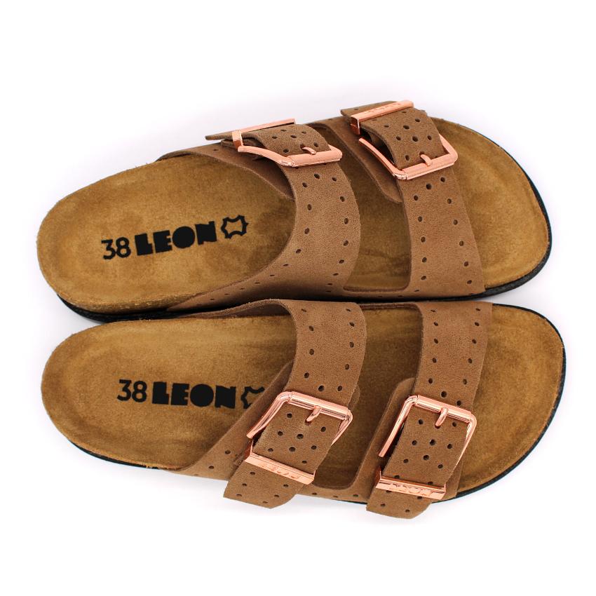 7012 LEON Comfort női bőr papucs