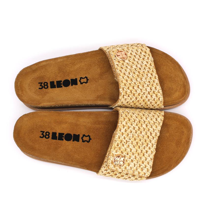 7022 LEON Comfort női bőr papucs