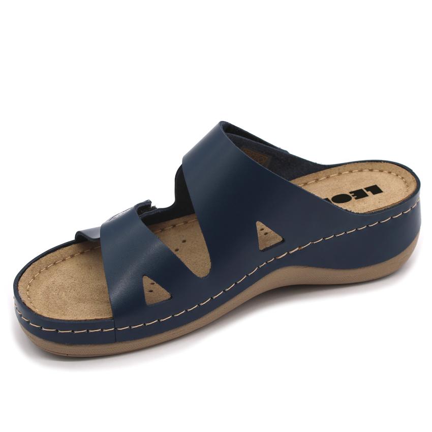 906 LEON Comfort női bőr papucs