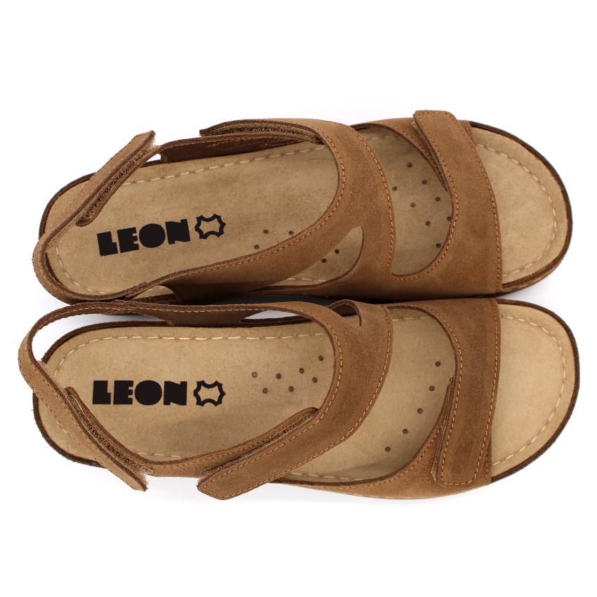 937 LEON Comfort női bőr szandál