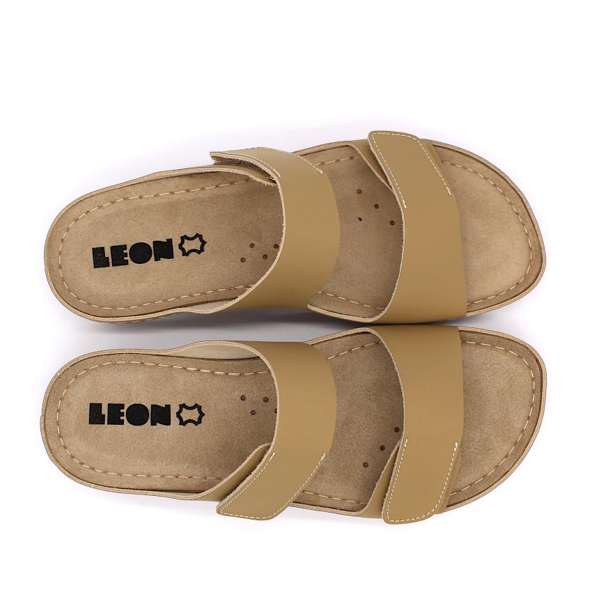 954 LEON Comfort női bőr papucs