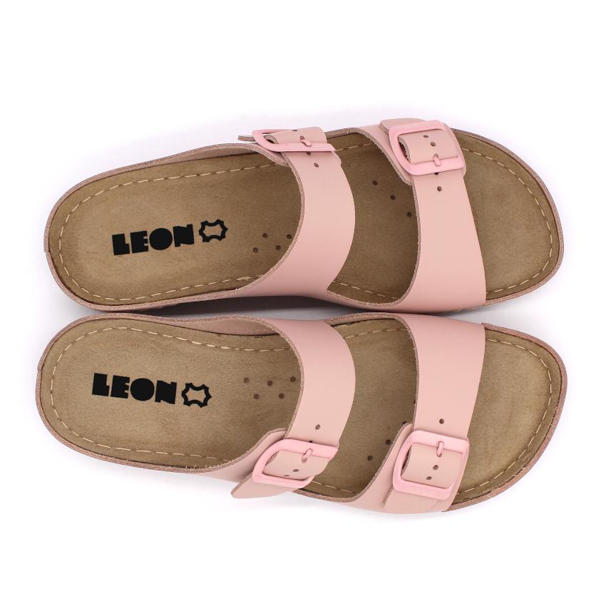 955 LEON Comfort női bőr papucs