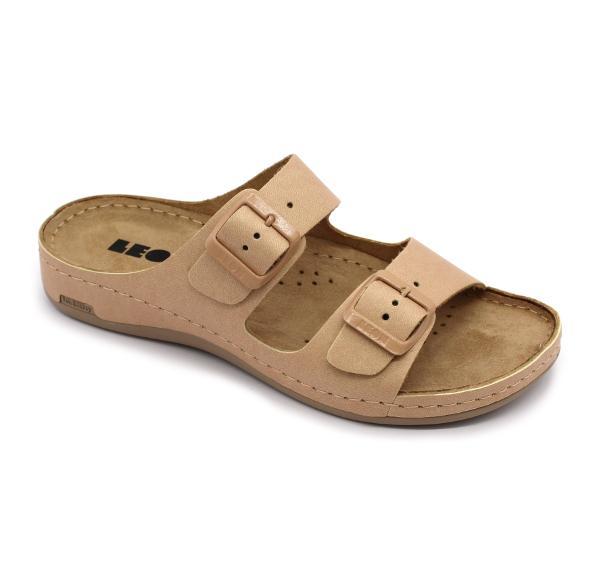 955 LEON Comfort női bőr papucs