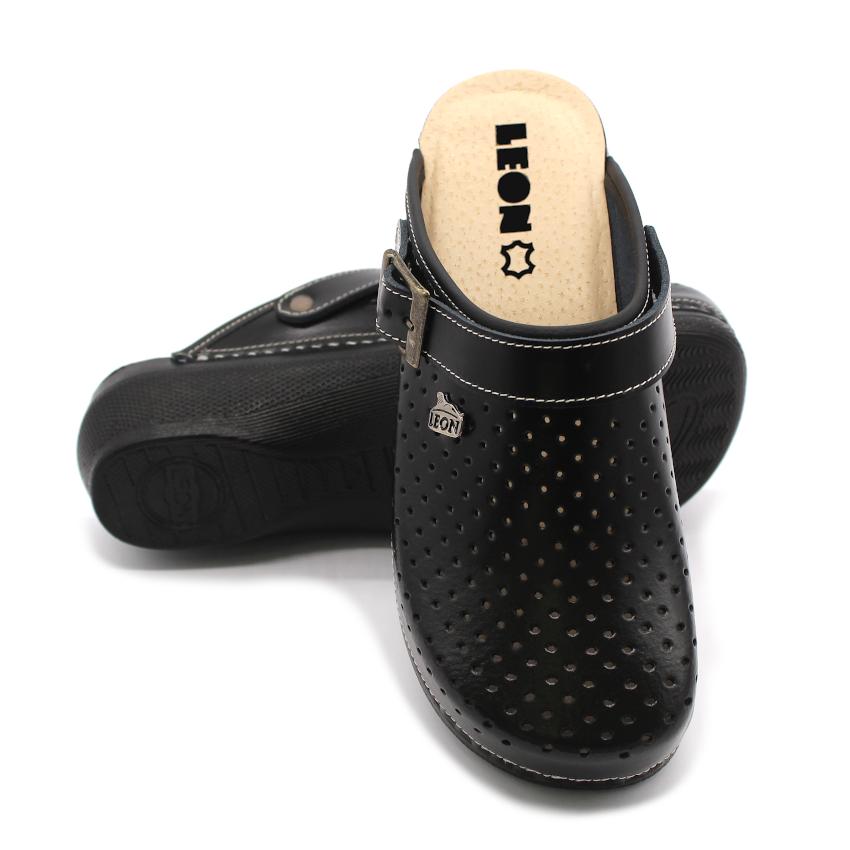 PU101 LEON Comfort női bőr klumpa