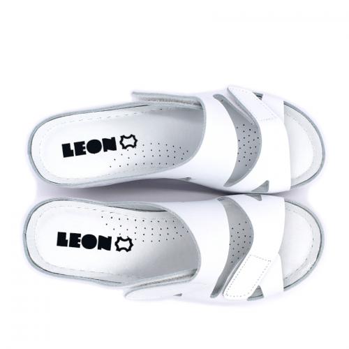 1004 LEON Comfort női bőr papucs