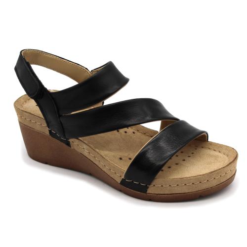 1020 LEON Comfort női bőr szandál