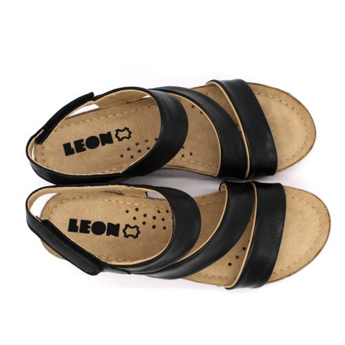 1020 LEON Comfort női bőr szandál