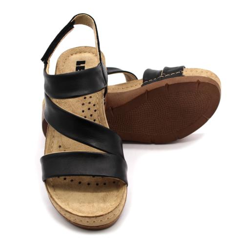 1020 LEON Comfort női bőr szandál