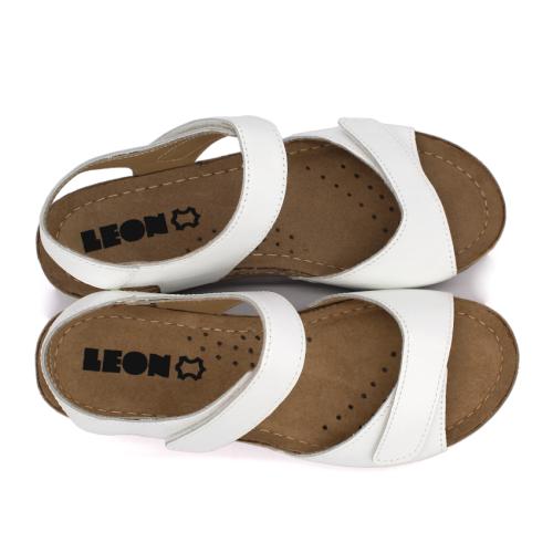 1041 LEON Comfort női bőr szandál