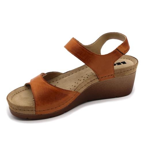 1041 LEON Comfort női bőr szandál