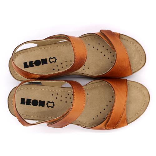 1041 LEON Comfort női bőr szandál