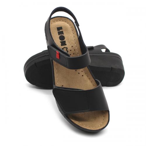 1080 LEON Comfort női bőr szandál