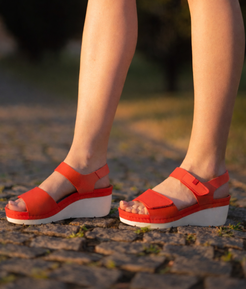 1080 LEON Comfort női bőr szandál