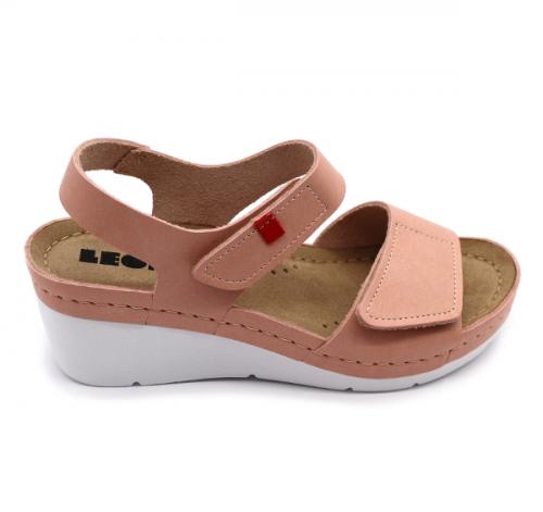 1080 LEON Comfort női bőr szandál