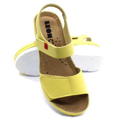 1080 LEON Comfort női bőr szandál