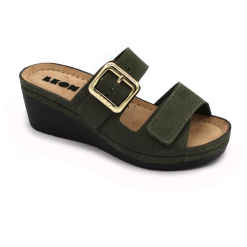 1110 LEON Comfort női bőr papucs