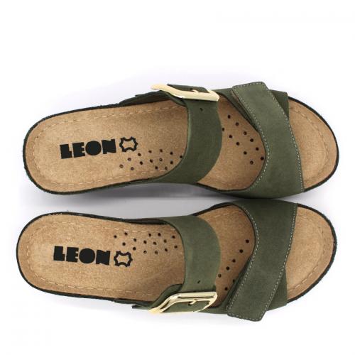 1110 LEON Comfort női bőr papucs