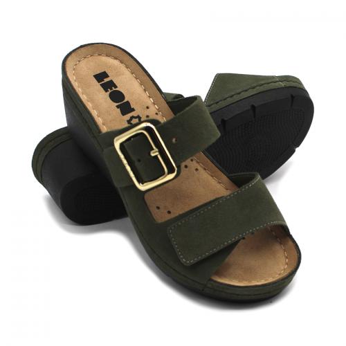 1110 LEON Comfort női bőr papucs