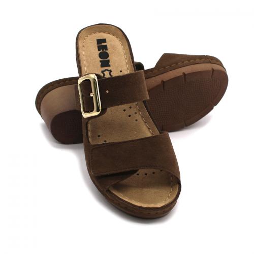 1110 LEON Comfort női bőr papucs