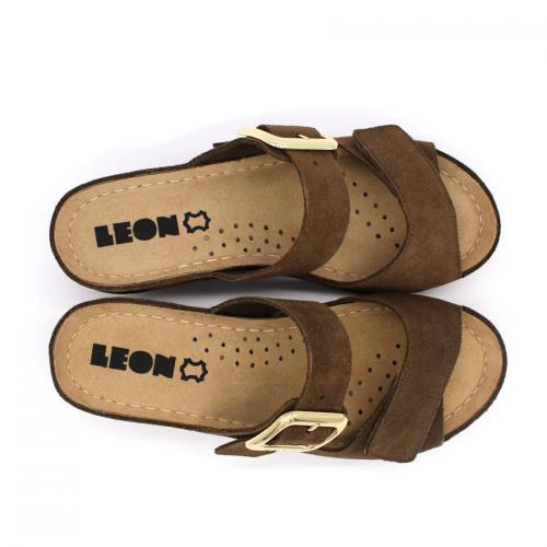 1110 LEON Comfort női bőr papucs