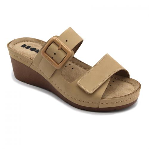 1110 LEON Comfort női bőr papucs