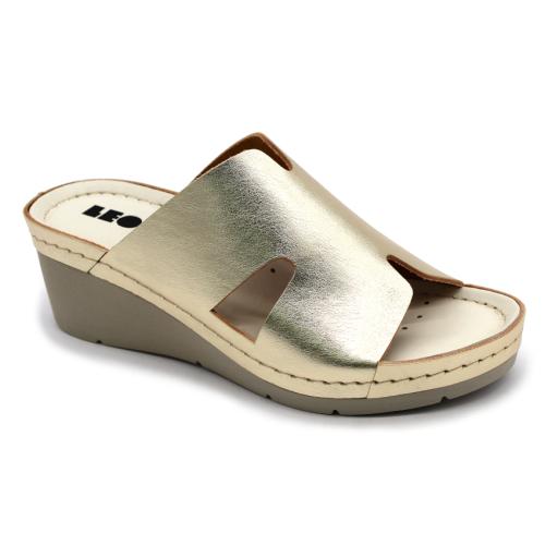 1111 LEON Comfort női bőr papucs