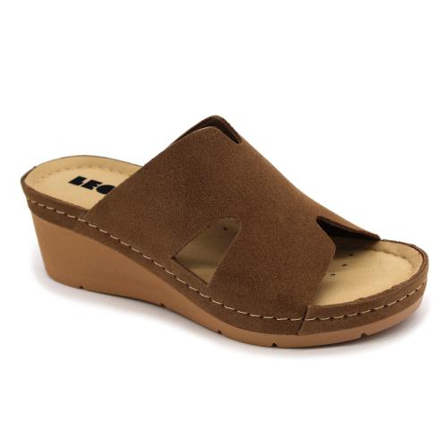 1111 LEON Comfort női bőr papucs