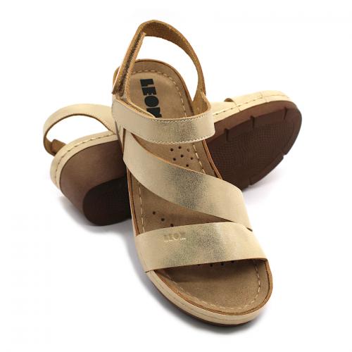 1120 LEON Comfort női bőr szandál