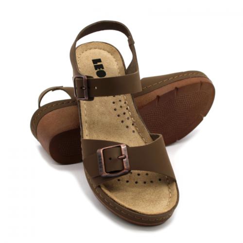 1130 LEON Comfort női bőr szandál