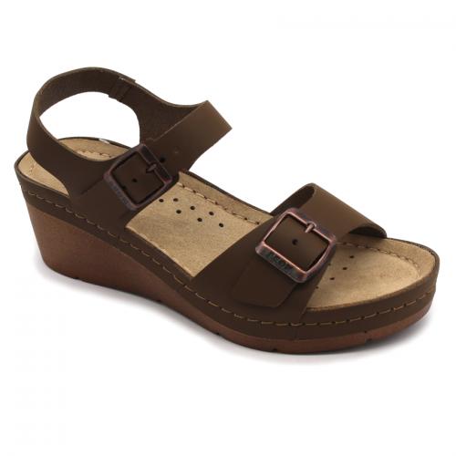 1130 LEON Comfort női bőr szandál