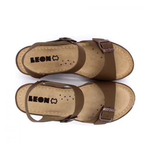 1130 LEON Comfort női bőr szandál
