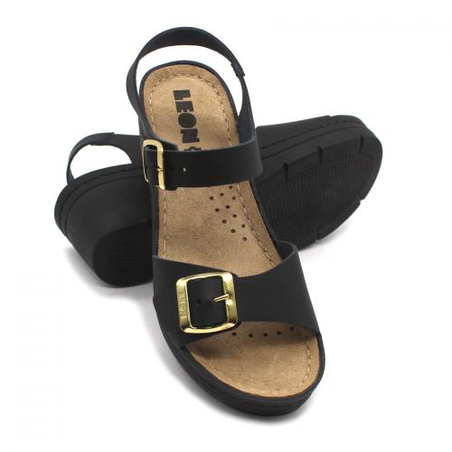 1130 LEON Comfort női bőr szandál