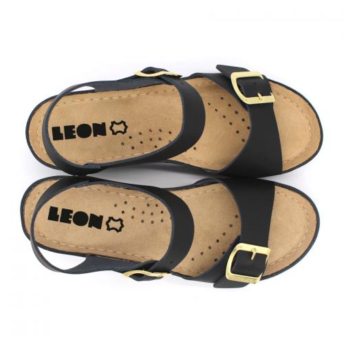 1130 LEON Comfort női bőr szandál