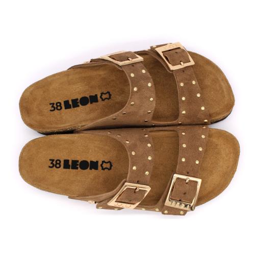 4016 LEON Comfort női bőr papucs
