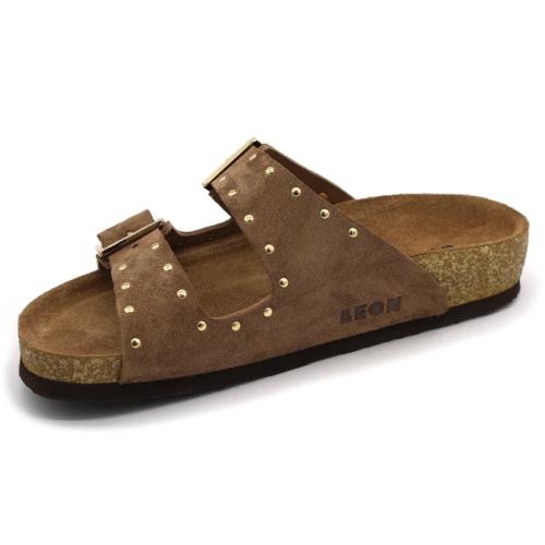 4016 LEON Comfort női bőr papucs